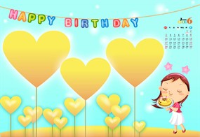 卡通月历PSD素材免费下载